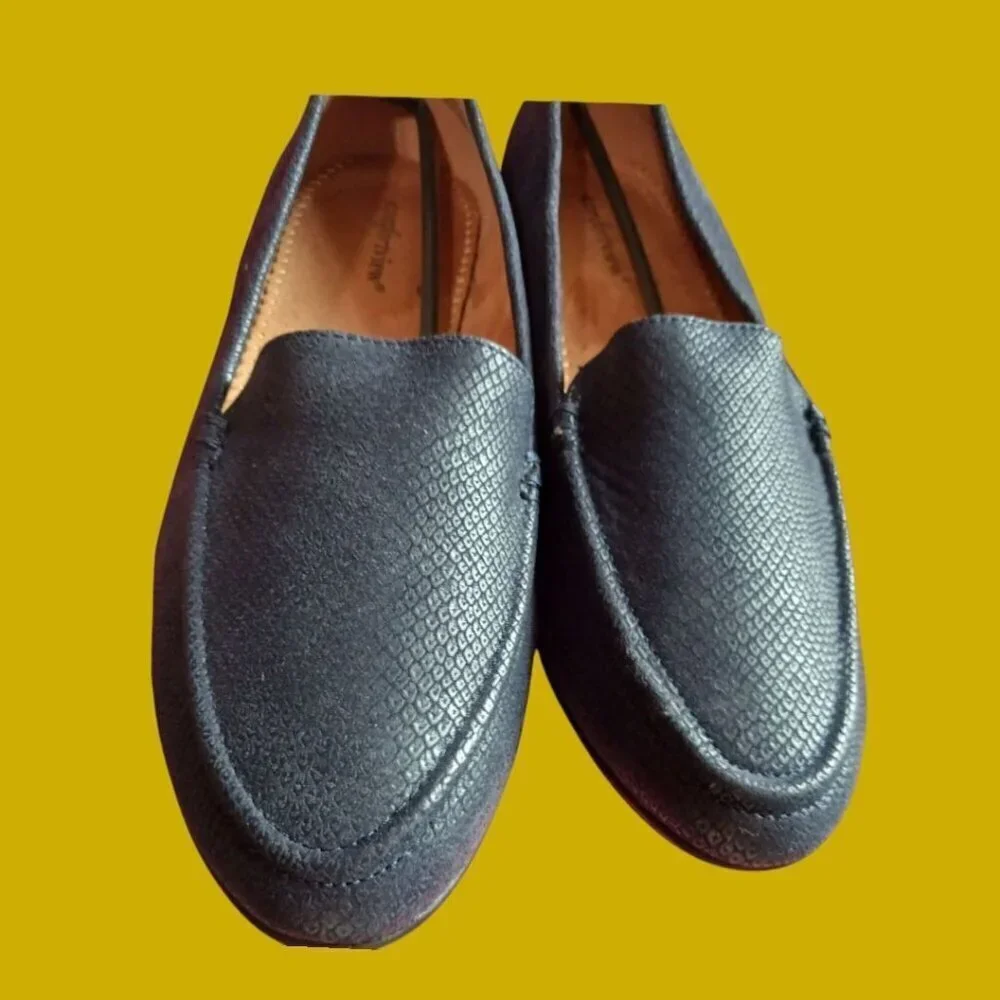 Comfortview Womens Loafers Slip-On Shoes Blue Navy Size 10W